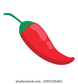 Isolated red chili pepper icon Mexican food Vector illustration