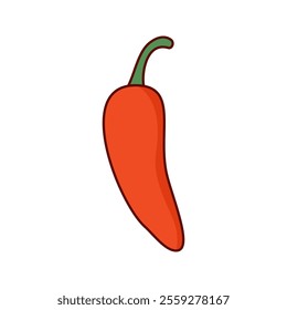 Isolated Red Chili Peppers Icon Illustration