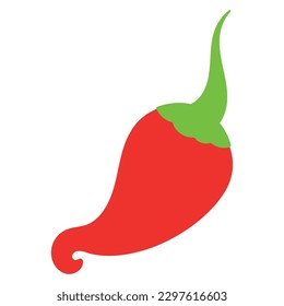 Isolated red chili ppeper icon Flat design Vector illustration