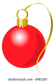 Isolated red christmas ball