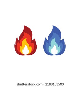 isolated  red color fire flame icon-bonfire-sign-emoticon-symbol-white-emoji-logo-illustration-vector.eps