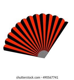 isolated red folding vector fan