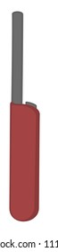 Isolated red grill lighter illustration.  Matching tools available.  Transparent background in vector file.