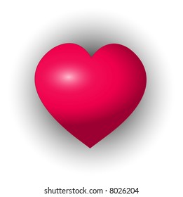 Isolated red heart