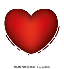 Isolated red heart design