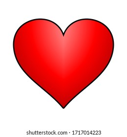 Isolated Red Heart Emoji Vector
