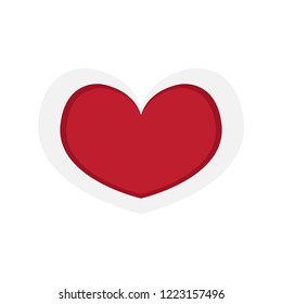 Isolated red heart shape. Vector illustration design