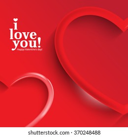isolated red hearts symbol valentine's day background illustration