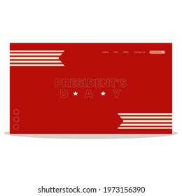 Isolated red letter presidents day american presidents USA icon- Vector