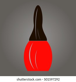 Isolated red Nail Polish