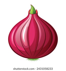 Isolierte rote Zwiebel Vektor-Illustration