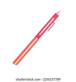 Icono de lápiz rojo aislado Vector de diseño plano