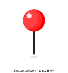 Isolated red pin icon vector by illustrator.