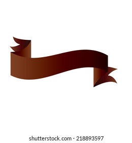an isolated red ribbon on a white background