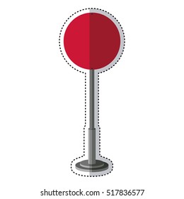 Isolated red road sign design
