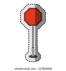 Isolated red road sign design