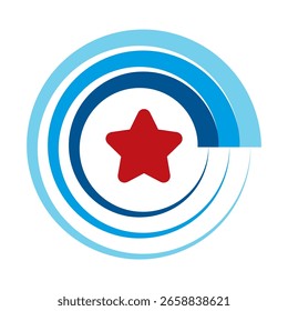 ícone de vetor de estrela vermelha isolada