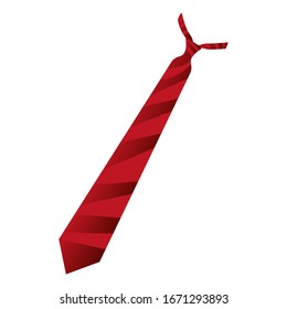 Imagen de corbata roja aislada. Ropa clásica - Vector