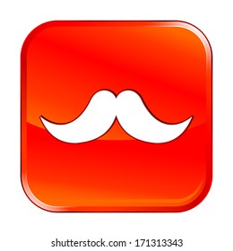Isolated red web icon on white background