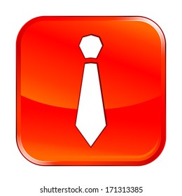 Isolated red web icon on white background