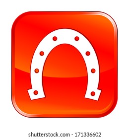 Isolated red web icon on white background