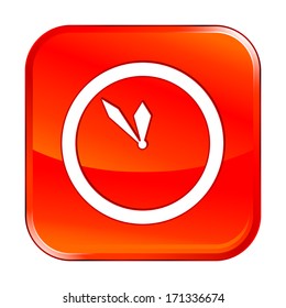 Isolated red web icon on white background