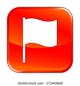 Isolated red web icon on white background