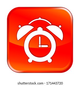 Isolated red web icon on white background