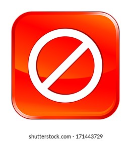 Isolated red web icon on white background