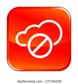 Isolated red web icon on white background