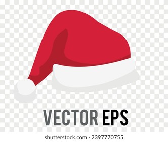 The isolated red, white santa claus celebrate Christmas party  hat icon