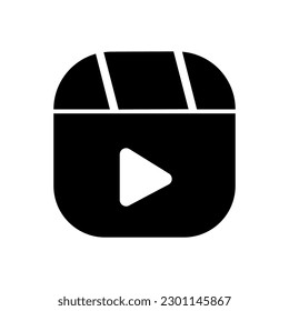 Isolated reels, short video icon. Editable color. EPS vector file