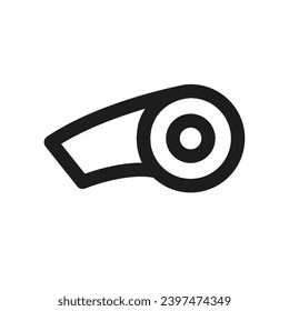 Isolated referee whistle icon flat design Vector illustration