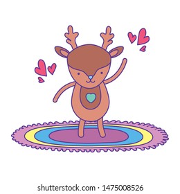 Isolated reindeer cartoon design vector illustration