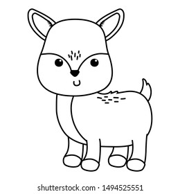 Isolated reindeer cartoon design vector illustration