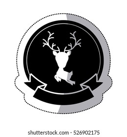 Isolated reindeer of Christmas season design