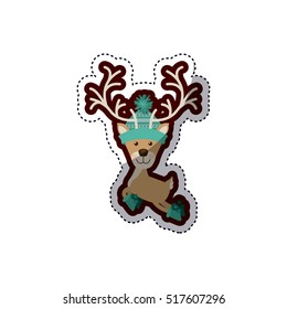 Isolated reindeer of Christmas sesaon 