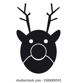 Isolated reindeer head icon on a white background - Vector illustration