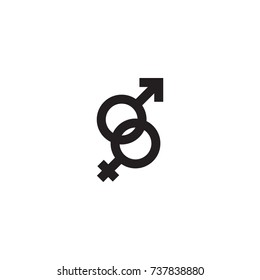 Isolated Relationship Icon Symbol On Clean Background. Vector Gender Element In Trendy Style.