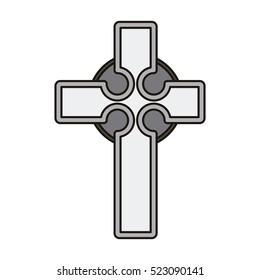 Isolated religion cross design