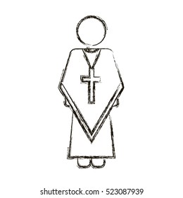 Isolated religion pope design