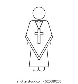 Isolated religion pope design