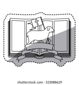 Isolated religion sheep design