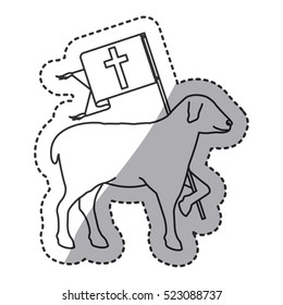 Isolated religion sheep design