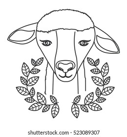 Isolated religion sheep design