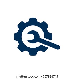 Isolated Repair Icon Symbol On Clean Background. Vector Gear  Element In Trendy Style.