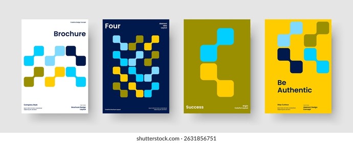 Isolated Report Design. Abstract Brochure Template. Geometric Background Layout. Book Cover. Banner. Poster. Flyer. Business Presentation. Brand Identity. Handbill. Catalog. Notebook. Leaflet