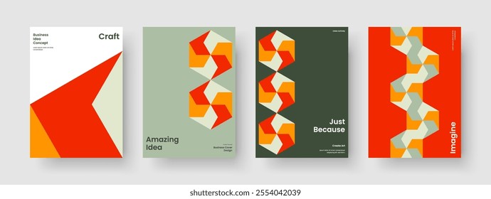 Isolated Report Design. Abstract Flyer Layout. Geometric Book Cover Template. Banner. Business Presentation. Poster. Brochure. Background. Newsletter. Pamphlet. Journal. Brand Identity. Magazine