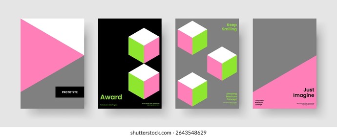 Isolated Report Design. Creative Book Cover Layout. Geometric Background Template. Flyer. Business Presentation. Banner. Brochure. Poster. Advertising. Catalog. Journal. Leaflet. Newsletter
