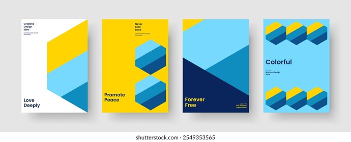 Isolated Report Design. Geometric Banner Layout. Creative Poster Template. Brochure. Background. Book Cover. Business Presentation. Flyer. Portfolio. Brand Identity. Catalog. Pamphlet. Leaflet
